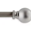 Silver Holgate Ball Curtain Rod, (48" - 86")