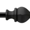 Waverly Black Adjustable Curtain Rod, (42" - 120")