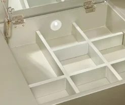 Kelly Silver Rounded Mirror Vanity Set With Stool 10 Kelly Silver Rounded Mirror Vanity Set With Stool -DHP Sales Store 810389505 5