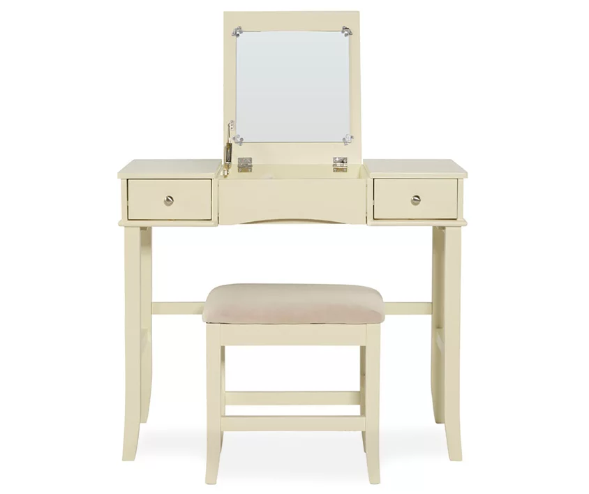 Caroline Cream Mirror Vanity Set With Stool 6 Caroline Cream Mirror Vanity Set With Stool - Image 4