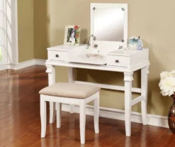 Martha Mirror Vanity Set With Stool 24 Martha Mirror Vanity Set With Stool -DHP Sales Store 810389524 1
