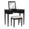 Black Butterfly Mirror Vanity Set With Stool 2 Black Butterfly Mirror Vanity Set With Stool -DHP Sales Store 810389539 A0 1