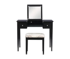Black Butterfly Mirror Vanity Set With Stool -DHP Sales Store 810389539 A0 2