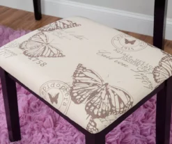 Black Butterfly Mirror Vanity Set With Stool -DHP Sales Store 810389539 B8 2