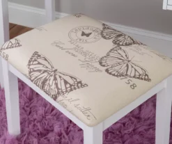 Butterfly Mirror Vanity Set With Stool 33 Butterfly Mirror Vanity Set With Stool -DHP Sales Store 810389543 A8 10