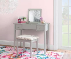 Butterfly Mirror Vanity Set With Stool 36 Butterfly Mirror Vanity Set With Stool -DHP Sales Store 810389544 B0 2