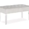 Marie Platinum Padded Glam Acrylic Bench 2 Marie Platinum Padded Glam Acrylic Bench -DHP Sales Store 810389624 1