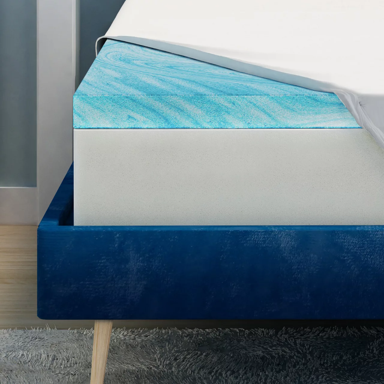 Serta Perfect Sleeper Duocool 3" Cooling Gel Memory Foam Mattress Toppers 12 Serta Perfect Sleeper Duocool 3" Cooling Gel Memory Foam Mattress Toppers - Image 10