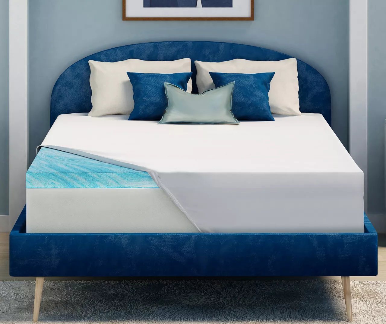 Serta Perfect Sleeper Duocool 3" Cooling Gel Memory Foam Mattress Toppers 8 Serta Perfect Sleeper Duocool 3" Cooling Gel Memory Foam Mattress Toppers - Image 6