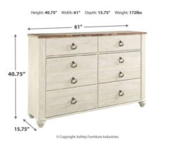 Willowton Whitewash Dresser 23 Willowton Whitewash Dresser -DHP Sales Store 810406133 11