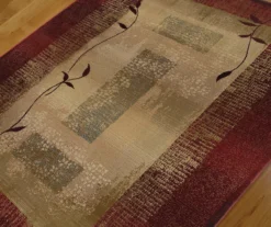 Gilson Red & Tan Area Rug, (5'3" X 7'6") -DHP Sales Store 810413013 7