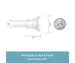 Brushed Nickel Twist & Fit No Tools Tension Window Curtain Rod, (28" - 48") -DHP Sales Store 810430284 3