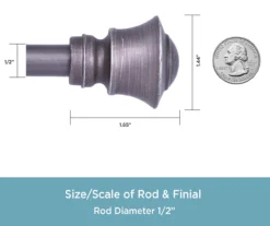 Italian Black Petite Cafe Decorative Window Curtain Rod, (28" - 48") -DHP Sales Store 810430285 3