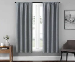 Anya Navy Blackout Rod Pocket Curtain Panel Pair, (63") -DHP Sales Store 810442245 1
