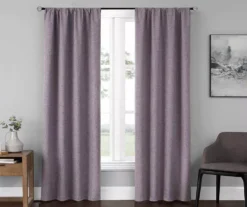Anya Plum Blackout Rod Pocket Curtain Panel Pair, (84") -DHP Sales Store 810442247 1