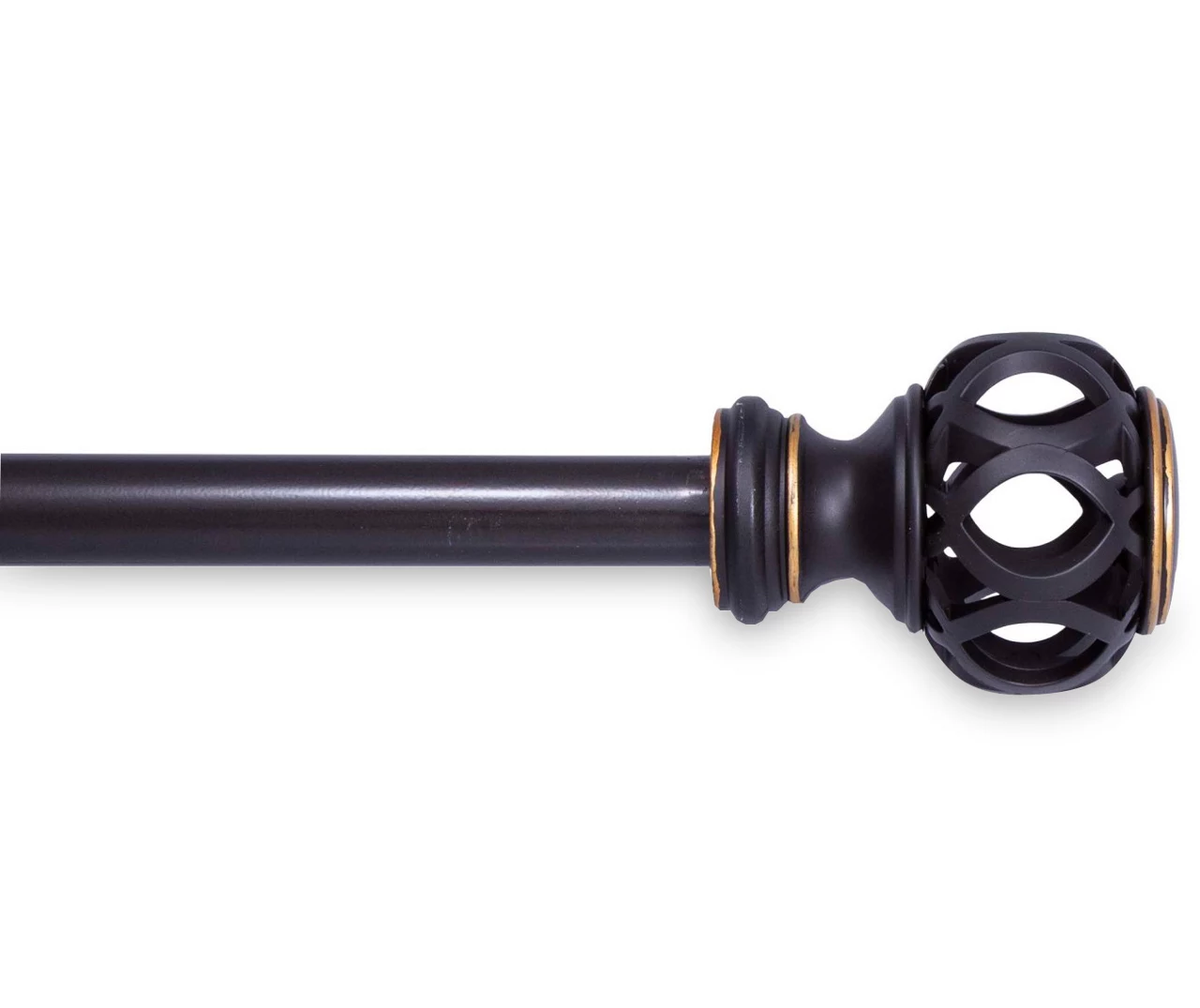 Oil Rubbed Bronze Agatha Fast Fit Easy Install Decorative Window Curtain Rod, (42" - 120") 3 Oil Rubbed Bronze Agatha Fast Fit Easy Install Decorative Window Curtain Rod, (42" - 120")