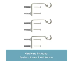 Italian Black Caris Standard Decorative Window Curtain Rod, (48" - 86") -DHP Sales Store 810453782 5