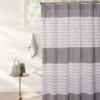 Frost Gray Woven Stripe Fabric Shower Curtain -DHP Sales Store 810460526 1