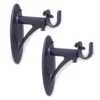 Matte Black Fast Fit Adjustable Curtain Rod Brackets, 2-Pack -DHP Sales Store 810466055