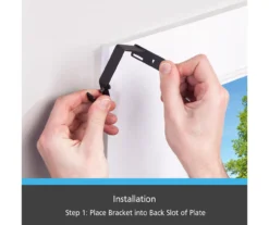 Matte Black Fast Fit No Measure Curtain Rod Brackets, 2-Pack 12 Matte Black Fast Fit No Measure Curtain Rod Brackets, 2-Pack -DHP Sales Store 810466057 4