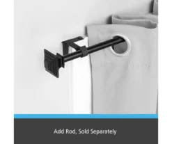 Matte Black Fast Fit No Measure Curtain Rod Brackets, 2-Pack 15 Matte Black Fast Fit No Measure Curtain Rod Brackets, 2-Pack -DHP Sales Store 810466057 7
