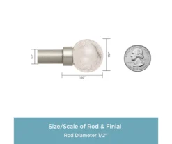 Caris Crackle Pewter Standard Decorative Window Curtain Rod, (48" - 86") -DHP Sales Store 810466068 3