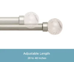 Caris Crackle Pewter Standard Decorative Window Curtain Rod, (28" - 48") -DHP Sales Store 810466069 4