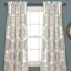 Evelyn Medallion Gray & White Room-Darkening Rod Pocket Curtain Panel Pair, (95") -DHP Sales Store 810468104