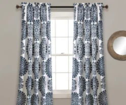 Evelyn Medallion Room-Darkening Rod Pocket Curtain Panel Pair 24 Evelyn Medallion Room-Darkening Rod Pocket Curtain Panel Pair -DHP Sales Store 810468105