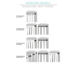 Feather Arrow Geo White & Black Room-Darkening Grommet Curtain Panel Pair -DHP Sales Store 810468108 5