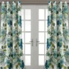 Floral Paisley Blue & Green Room-Darkening Grommet Curtain Panel Pair, (84") 1 Floral Paisley Blue & Green Room-Darkening Grommet Curtain Panel Pair, (84") -DHP Sales Store 810468109
