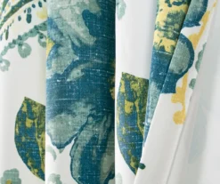 Floral Paisley Blue & Green Room-Darkening Grommet Curtain Panel Pair, (84") -DHP Sales Store 810468109 3