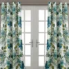 Floral Paisley Blue & Green Room-Darkening Grommet Curtain Panel Pair, (108") 1 Floral Paisley Blue & Green Room-Darkening Grommet Curtain Panel Pair, (108") -DHP Sales Store 810468110