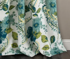 Floral Paisley Blue & Green Room-Darkening Grommet Curtain Panel Pair, (108") 11 Floral Paisley Blue & Green Room-Darkening Grommet Curtain Panel Pair, (108") -DHP Sales Store 810468110 2