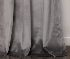 Prima Velvet Color Block Slate Blue & Gray Room-Darkening Grommet Curtain Panel Pair, (84") 12 Prima Velvet Color Block Slate Blue & Gray Room-Darkening Grommet Curtain Panel Pair, (84") -DHP Sales Store 810468128 3