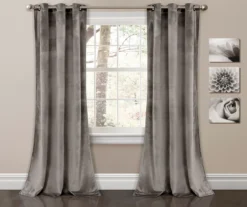 Prima Velvet Room-Darkening Grommet Curtain Panel Pair -DHP Sales Store 810468153 7