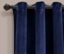 Prima Velvet Navy Room-Darkening Grommet Curtain Panel Pair, (84") -DHP Sales Store 810468155 1