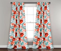Poppy Garden Room-Darkening Back Tab Curtain Panel Pair -DHP Sales Store 810468165 6