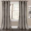 Prima Velvet Gray Room-Darkening Grommet Curtain Panel Pair, (95") -DHP Sales Store 810468167