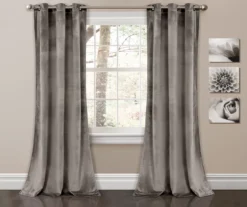 Prima Velvet Room-Darkening Grommet Curtain Panel Pair -DHP Sales Store 810468167 7