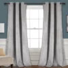Prima Velvet Light Gray Room-Darkening Grommet Curtain Panel Pair, (84") -DHP Sales Store 810468168