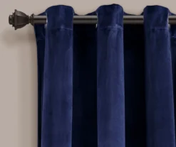 Prima Velvet Navy Room-Darkening Grommet Curtain Panel Pair, (95") -DHP Sales Store 810468170 1