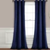 Prima Velvet Navy Room-Darkening Grommet Curtain Panel Pair, (95") -DHP Sales Store 810468170