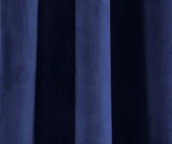 Prima Velvet Navy Room-Darkening Grommet Curtain Panel Pair, (95") -DHP Sales Store 810468170 2