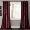 Prima Velvet Plum Room-Darkening Grommet Curtain Panel Pair, (95") -DHP Sales Store 810468171