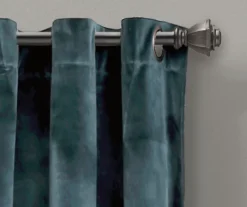Prima Velvet Slate Blue Room-Darkening Grommet Curtain Panel Pair, (108") -DHP Sales Store 810468172 1