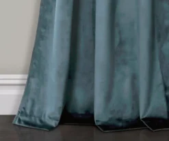 Prima Velvet Slate Blue Room-Darkening Grommet Curtain Panel Pair, (108") -DHP Sales Store 810468172 3