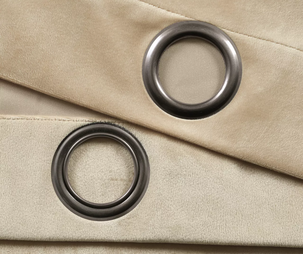 Prima Velvet Wheat Room-Darkening Grommet Curtain Panel Pair, (84") 6 Prima Velvet Wheat Room-Darkening Grommet Curtain Panel Pair, (84") - Image 4