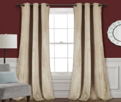 Prima Velvet Wheat Room-Darkening Grommet Curtain Panel Pair, (84") 13 Prima Velvet Wheat Room-Darkening Grommet Curtain Panel Pair, (84") -DHP Sales Store 810468174 4