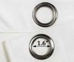 Prima Velvet White Room-Darkening Grommet Curtain Panel Pair, (84") -DHP Sales Store 810468175 5